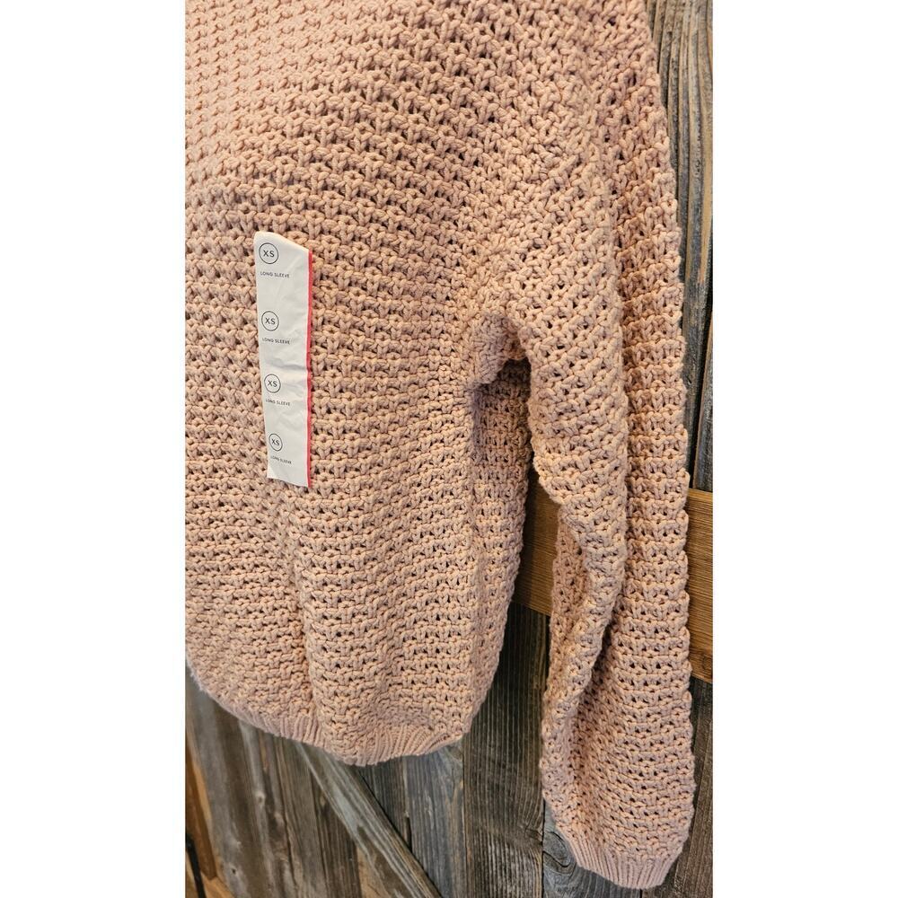 NWT Universal Threads Crochet thick knit Sweater Peach XS winter warm minimalist - Picture 3 of 7